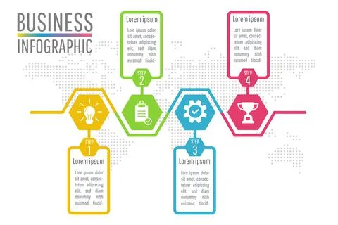 Presentation business infographic Stock Illustration