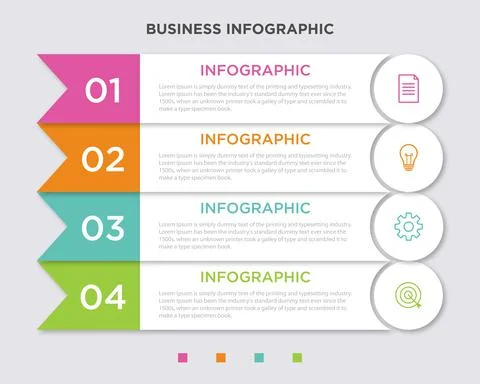 Presentation business infographic template with 4 options. Vector illustratio Stock Illustration