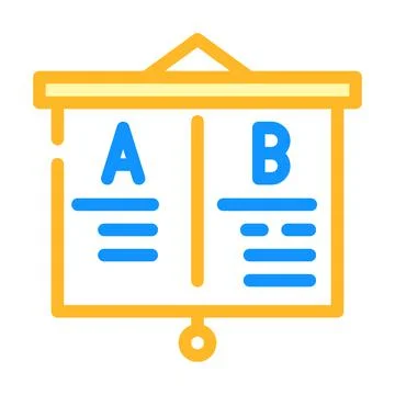 Presentation business intelligence color icon vector illustration Illustrazione stock