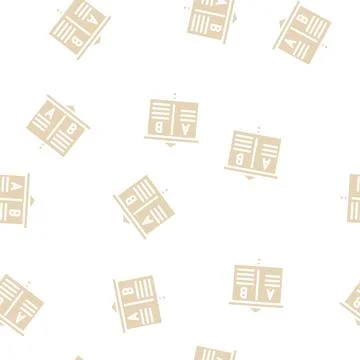 Presentation business intelligence glyph vector seamless pattern 스톡 일러스트