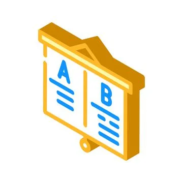 Presentation business intelligence isometric icon vector illustration Stock Illustration