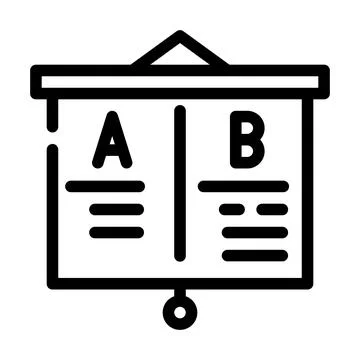 Presentation business intelligence line icon vector illustration 스톡 일러스트