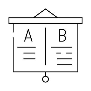 Presentation business intelligence line icon vector illustration Stock Illustration