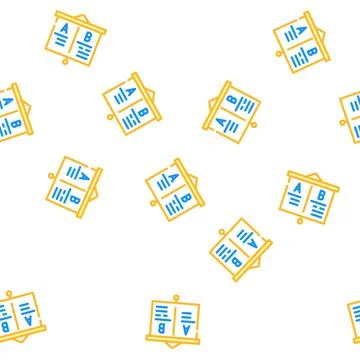 Presentation business intelligence vector seamless pattern Stock Illustration