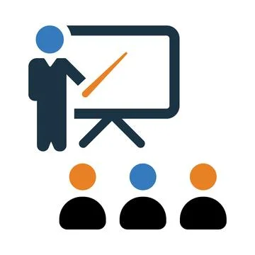 Presentation, business presentation, teaching, training, business training .. Stock Illustration