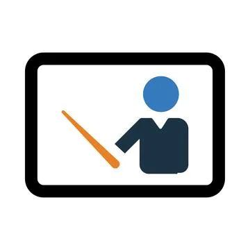 Presentation, business presentation, teaching, training, business training .. Stock Illustration