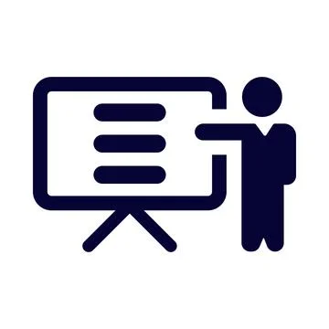 Presentation, business presentation, teaching, training, business training .. Stock Illustration