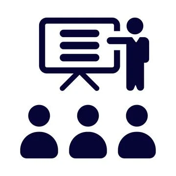 Presentation, business presentation, teaching, training, business training .. Stock Illustration