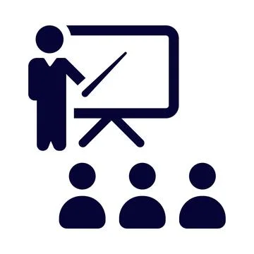 Presentation, business presentation, teaching, training, business training .. Stock Illustration