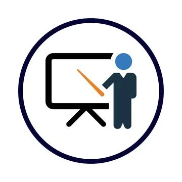 Presentation, business presentation, teaching, training, business training .. Stock Illustration