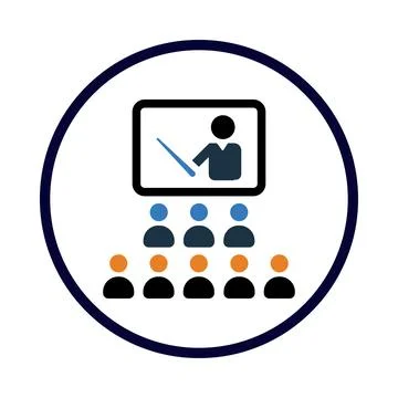 Presentation, business presentation, teaching, training, business training .. Stock Illustration