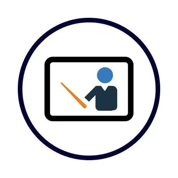 Presentation, business presentation, teaching, training, business training .. Stock Illustration