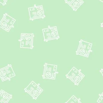Presentation of business strategy line vector seamless pattern Illustrazione stock