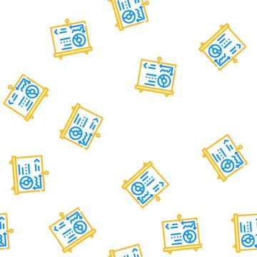 Presentation of business strategy vector seamless pattern Stockillustratie