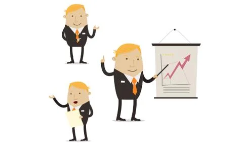 Presentation Businessman Illustrazione stock