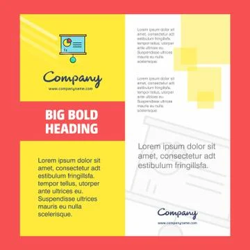 Presentation chart Company Brochure Title Page Design. Company profile, annua Illustrazione stock