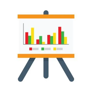Presentation chart icon Stock Illustration