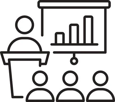 Presentation chart icon Stock Illustration