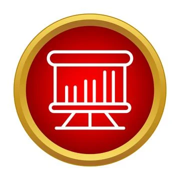 Presentation chart showing business data analytics icon Stock Illustration