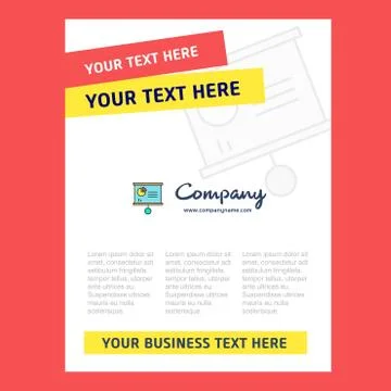 Presentation chart Title Page Design for Company profile ,annual report, pres Illustrazione stock