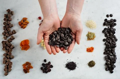 Presentation chocolate Stock Photos