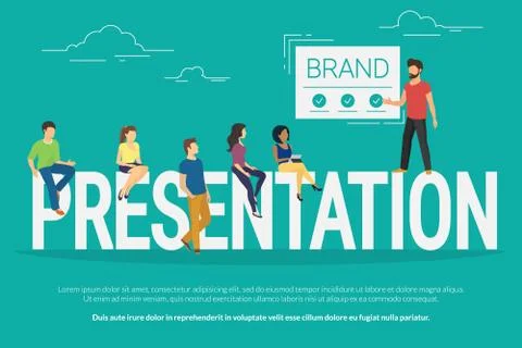 Presentation concept illustration Illustrazione stock