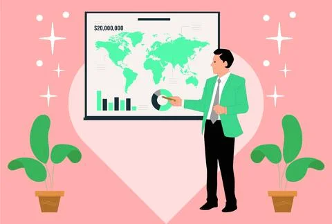 Presentation Concept Illustration Vector Style Illustration Stock-Illustration