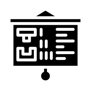 Presentation of courses glyph icon vector illustration イラスト素材