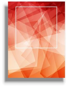 Presentation cover template, red vector background Stock Illustration