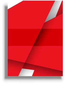 Presentation cover template, red vector background Stock Illustration