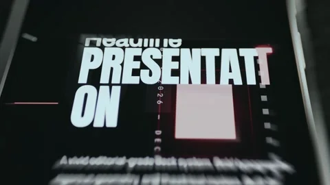 Presentation creation tool with creative design features Stock Footage 334940502