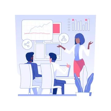 Presentation of creative idea isolated concept vector illustration. Stock Illustration