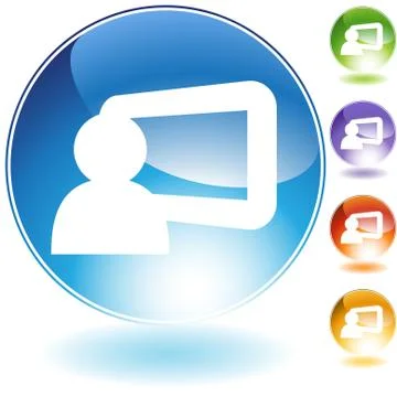 Presentation crystal icon Stock Illustration