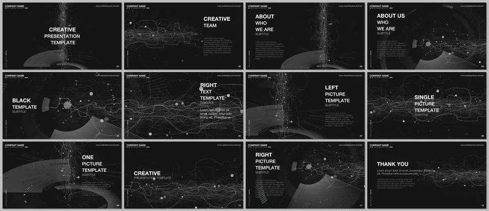 Presentation design vector templates, multipurpose template for presentation Stock Illustration