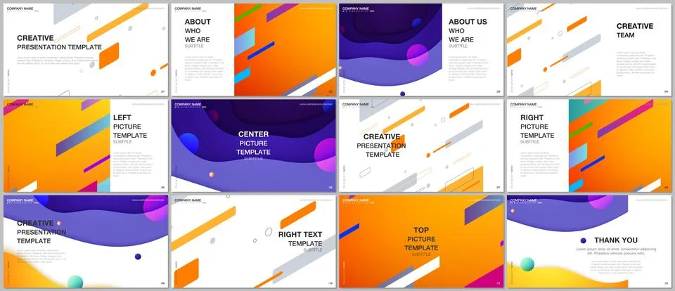 Presentation design vector templates, multipurpose template for presentation Stock Illustration