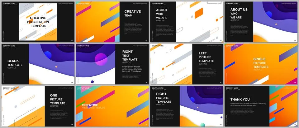 Presentation design vector templates, multipurpose template for presentation Stock Illustration