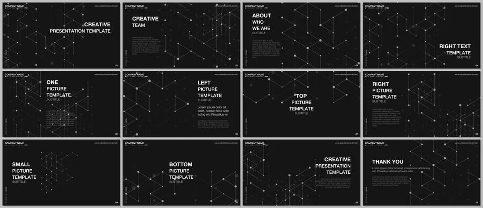 Presentation design vector templates, multipurpose template for presentation Stock Illustration