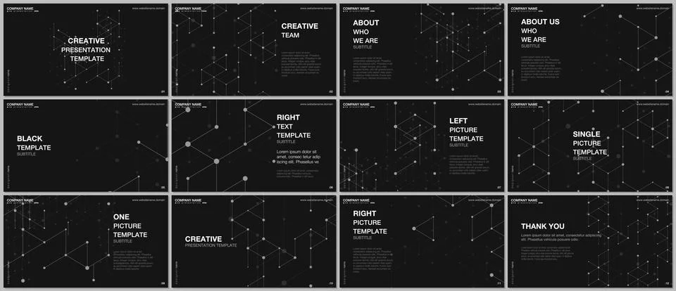Presentation design vector templates, multipurpose template for presentation Stock Illustration