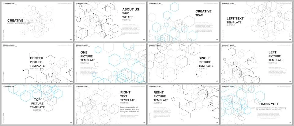 Presentation design vector templates, multipurpose template for presentation Stock Illustration