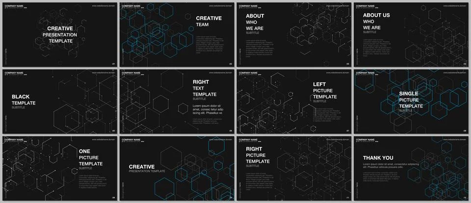 Presentation design vector templates, multipurpose template for presentation Stock Illustration