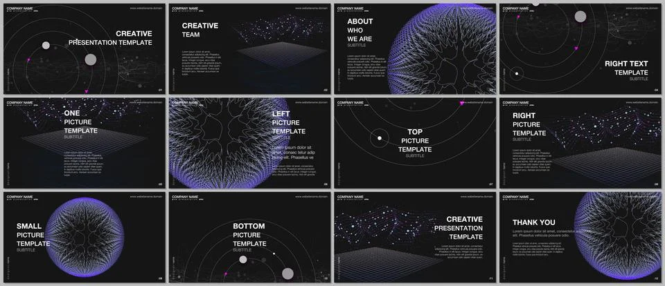 Presentation design vector templates, multipurpose template for presentation Stock Illustration