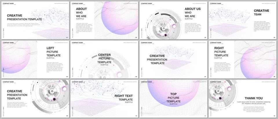 Presentation design vector templates, multipurpose template for presentation Stock Illustration