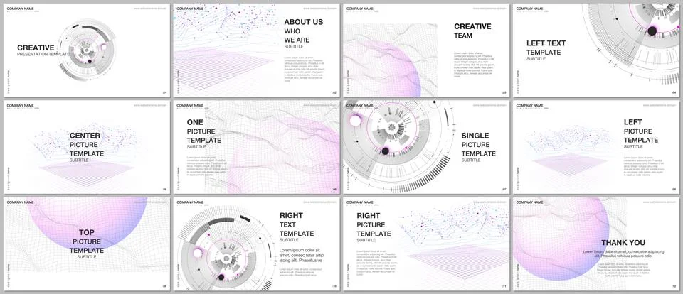 Presentation design vector templates, multipurpose template for presentation Stock Illustration