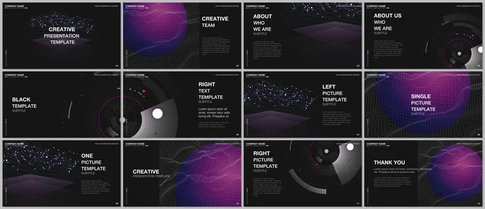 Presentation design vector templates, multipurpose template for presentation Stock Illustration