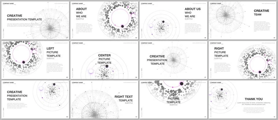 Presentation design vector templates, multipurpose template for presentation Stock Illustration