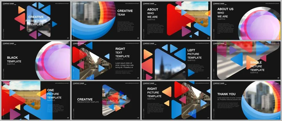 Presentation design vector templates, multipurpose template for presentation Illustrazione stock