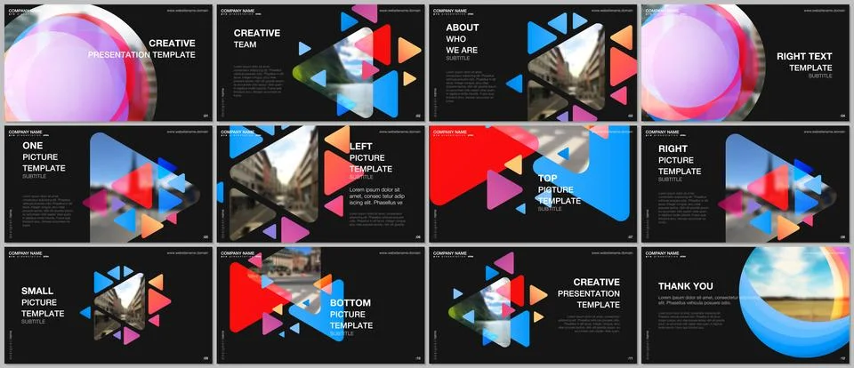 Presentation design vector templates, multipurpose template for presentation Stock Illustration