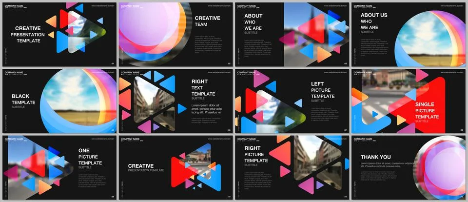 Presentation design vector templates, multipurpose template for presentation Stock Illustration