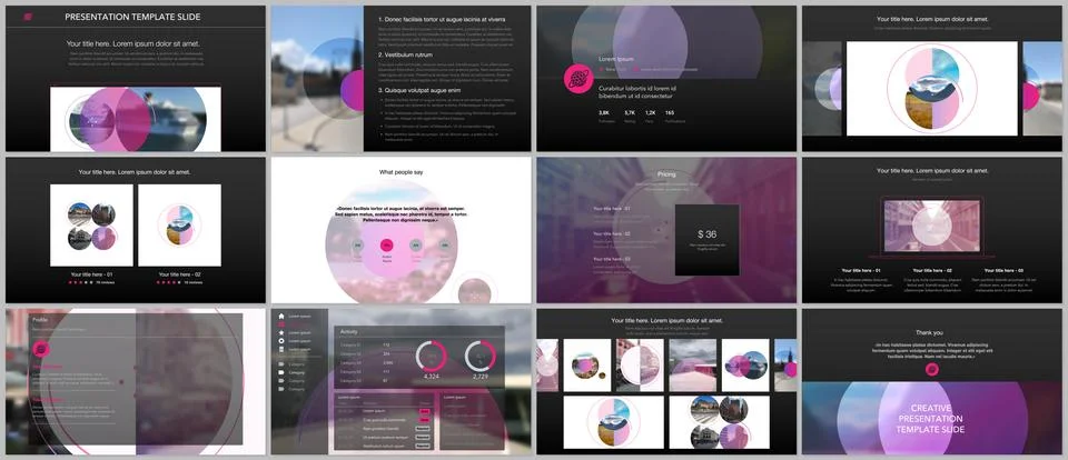 Presentation design vector templates, multipurpose template for presentation Illustrazione stock