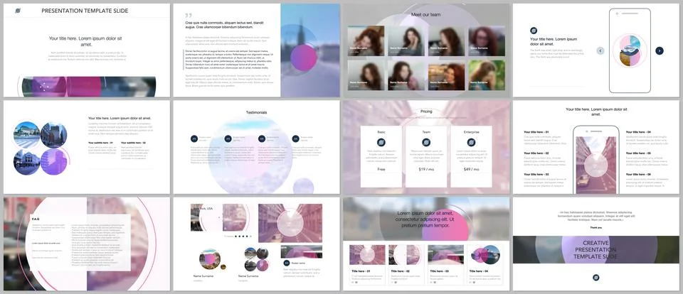 Presentation design vector templates, multipurpose template for presentation Stock Illustration